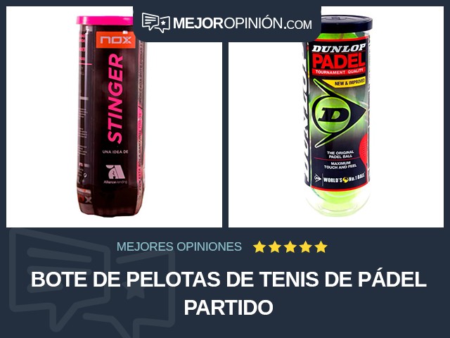 Bote de pelotas de tenis De pádel Partido