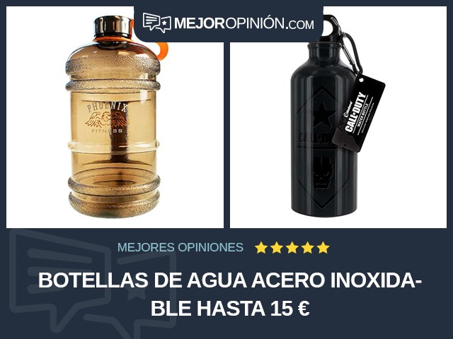 Botellas de agua Acero inoxidable Hasta 15 €