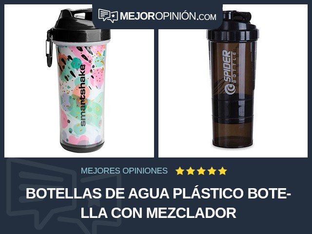 Botellas de agua Plástico Botella con mezclador