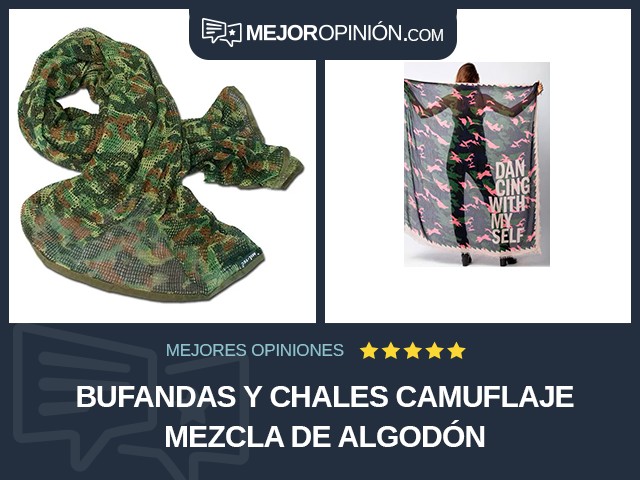 Bufandas y chales Camuflaje Mezcla de algodón