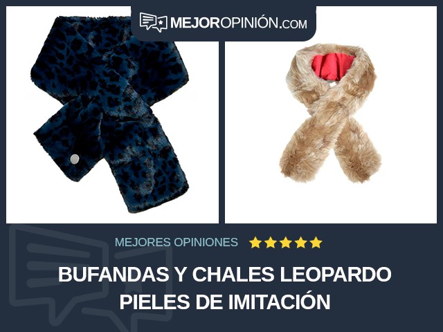 Bufandas y chales Leopardo Pieles de imitación