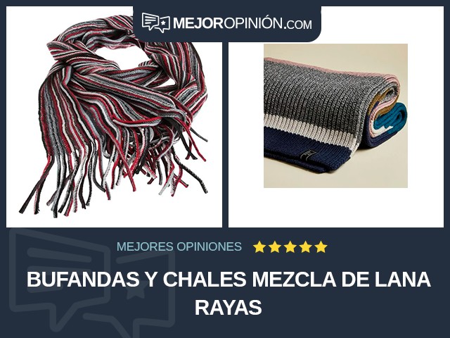 Bufandas y chales Mezcla de lana Rayas