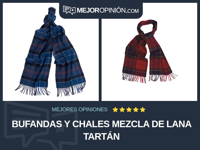 Bufandas y chales Mezcla de lana Tartán