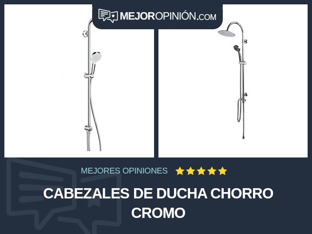 Cabezales de ducha Chorro Cromo