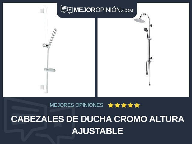 Cabezales de ducha Cromo Altura ajustable