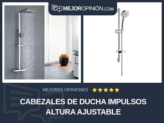 Cabezales de ducha Impulsos Altura ajustable