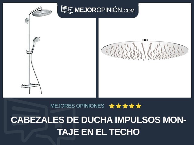 Cabezales de ducha Impulsos Montaje en el techo