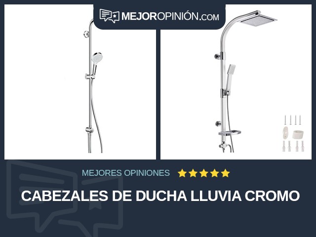 Cabezales de ducha Lluvia Cromo