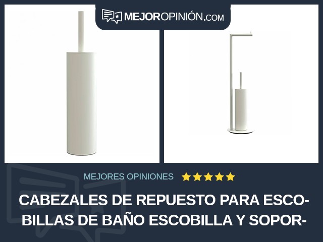 Cabezales de repuesto para escobillas de baño Escobilla y soporte Frost