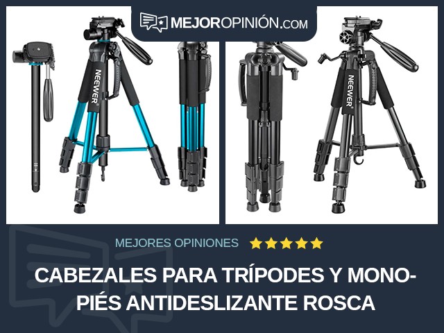 Cabezales para trípodes y monopiés Antideslizante Rosca