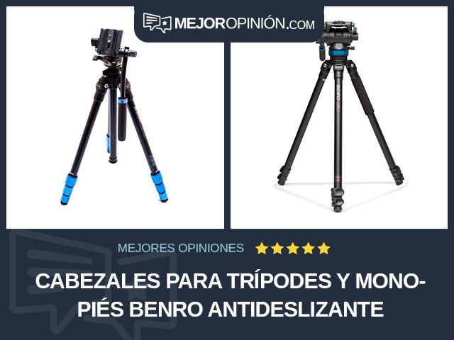 Cabezales para trípodes y monopiés BENRO Antideslizante