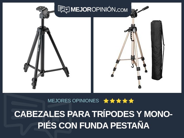 Cabezales para trípodes y monopiés Con funda Pestaña