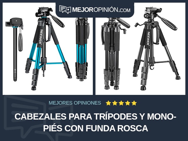 Cabezales para trípodes y monopiés Con funda Rosca