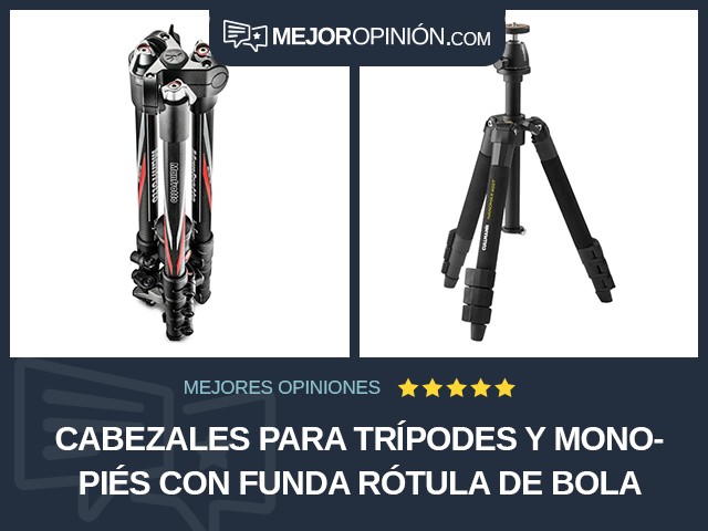 Cabezales para trípodes y monopiés Con funda Rótula de bola