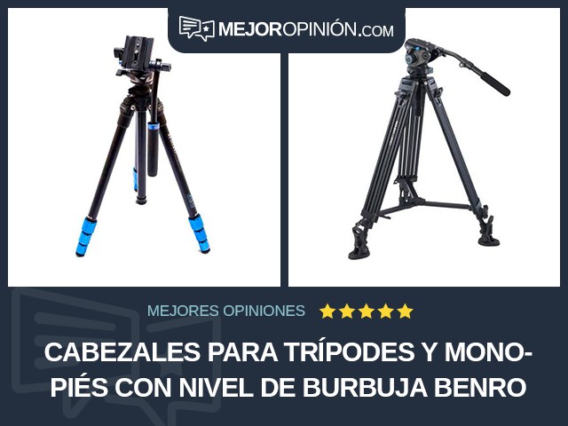 Cabezales para trípodes y monopiés Con nivel de burbuja BENRO