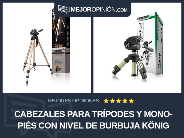 Cabezales para trípodes y monopiés Con nivel de burbuja König