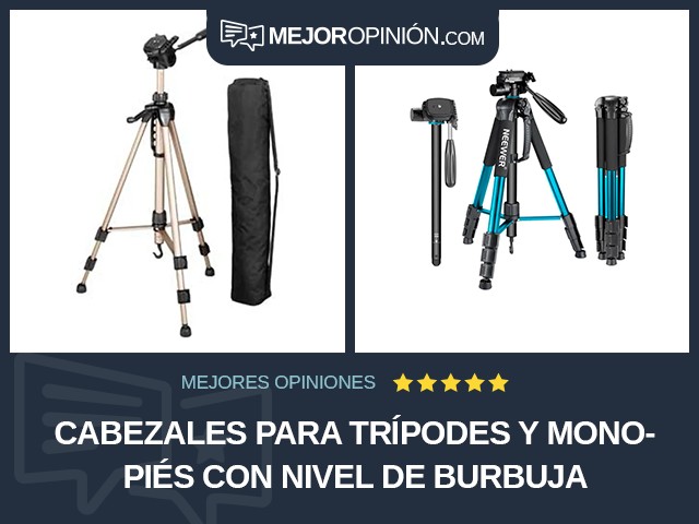 Cabezales para trípodes y monopiés Con nivel de burbuja