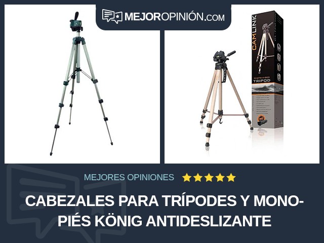 Cabezales para trípodes y monopiés König Antideslizante