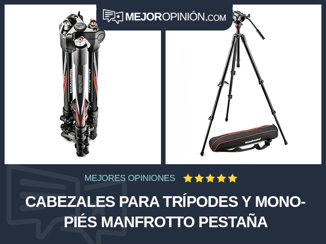 Cabezales para trípodes y monopiés Manfrotto Pestaña