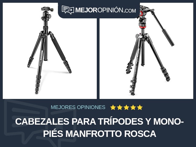 Cabezales para trípodes y monopiés Manfrotto Rosca