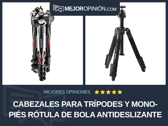 Cabezales para trípodes y monopiés Rótula de bola Antideslizante