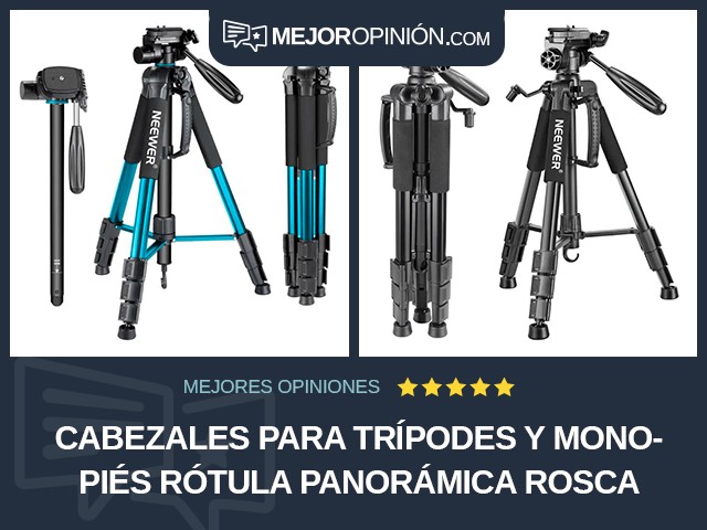 Cabezales para trípodes y monopiés Rótula panorámica Rosca