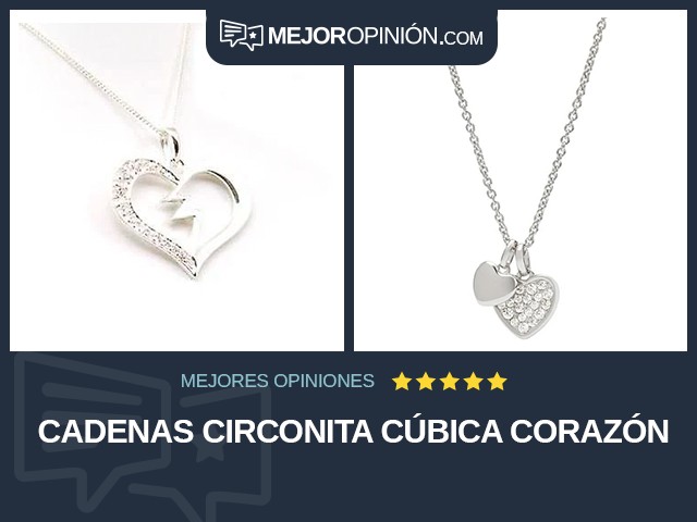 Cadenas Circonita cúbica Corazón