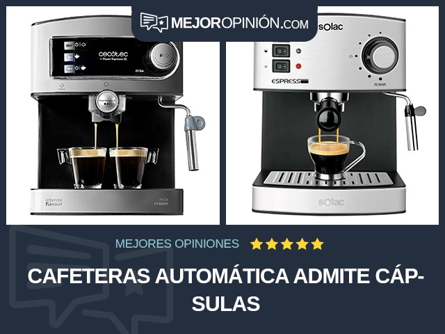 Cafeteras Automática Admite cápsulas