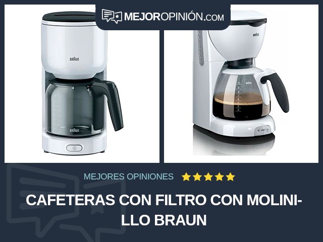 Cafeteras con filtro Con molinillo Braun