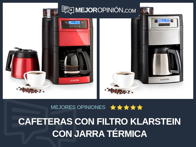 Cafeteras con filtro Klarstein Con jarra térmica