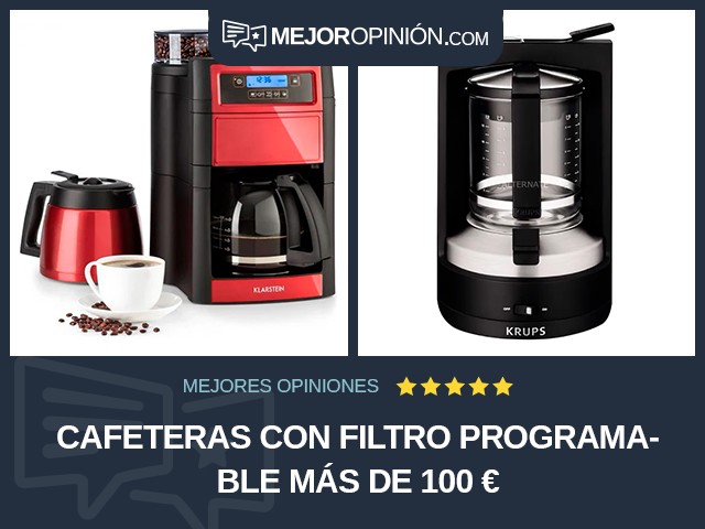 Cafeteras con filtro Programable Más de 100 €