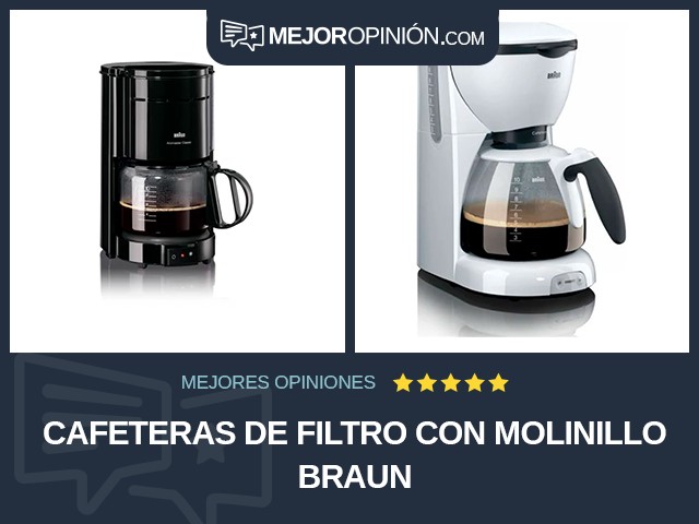 Cafeteras de filtro Con molinillo Braun