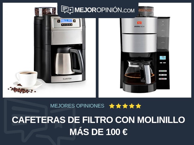 Cafeteras de filtro Con molinillo Más de 100 €