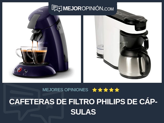 Cafeteras de filtro Philips De cápsulas