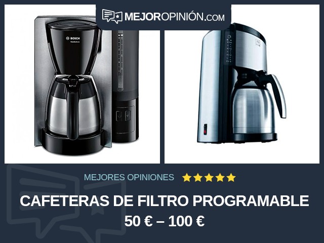 Cafeteras de filtro Programable 50 € – 100 €