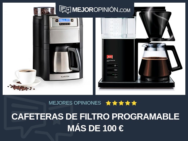 Cafeteras de filtro Programable Más de 100 €