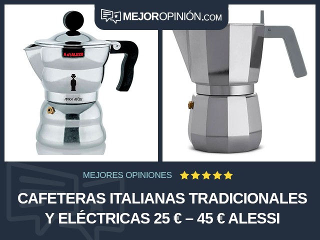 Cafeteras italianas tradicionales y eléctricas 25 € – 45 € Alessi