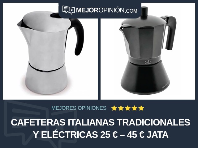 Cafeteras italianas tradicionales y eléctricas 25 € – 45 € Jata