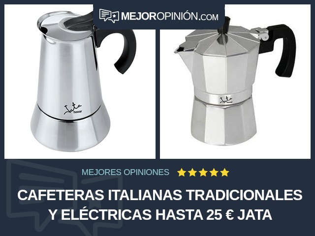 Cafeteras italianas tradicionales y eléctricas Hasta 25 € Jata