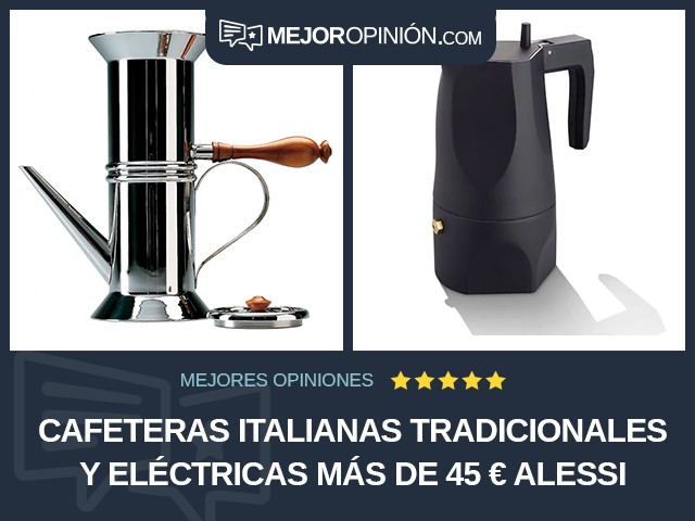 Cafeteras italianas tradicionales y eléctricas Más de 45 € Alessi