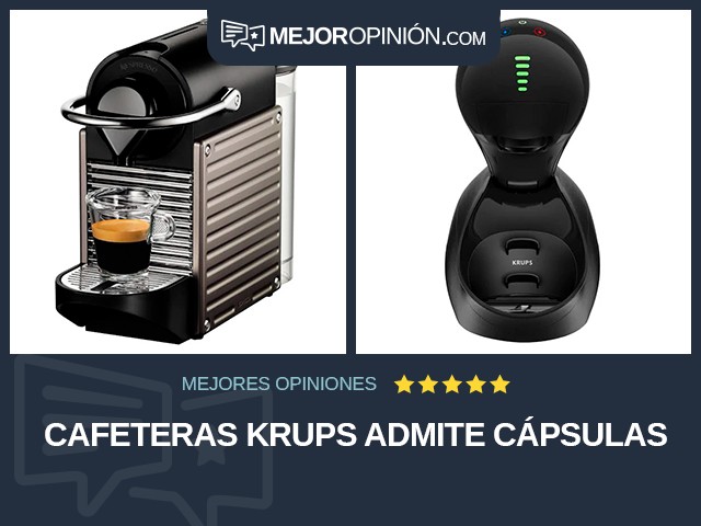 Cafeteras KRUPS Admite cápsulas