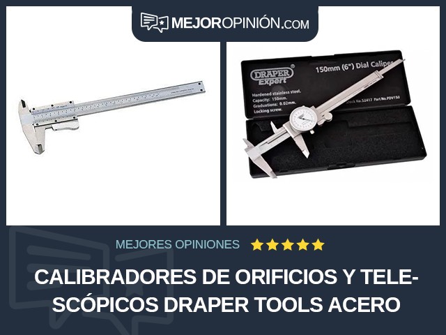 Calibradores de orificios y telescópicos Draper Tools Acero inoxidable