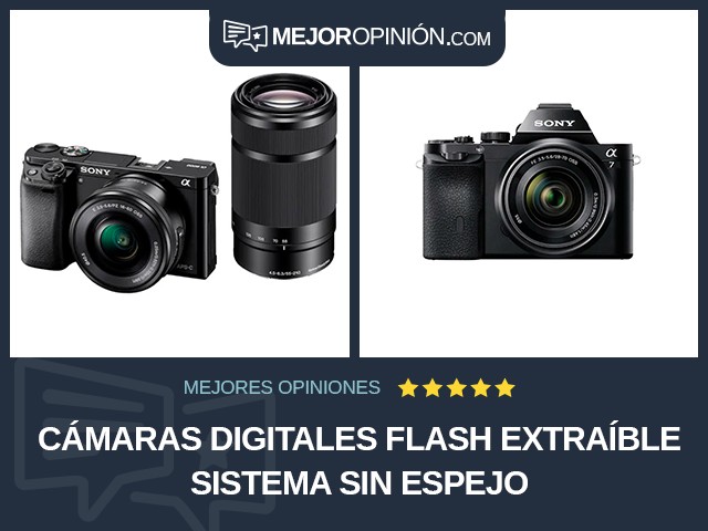 Cámaras digitales Flash extraíble Sistema sin espejo