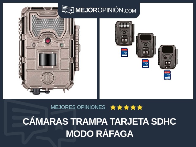 Cámaras trampa Tarjeta SDHC Modo ráfaga