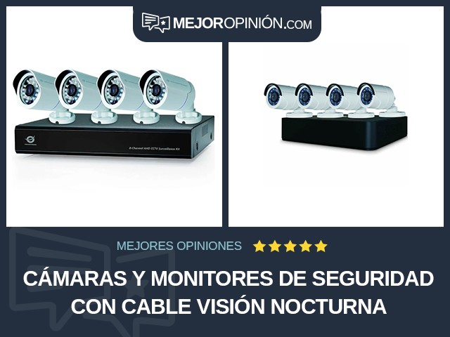 Cámaras y monitores de seguridad Con cable Visión nocturna