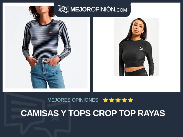 Camisas y tops Crop top Rayas