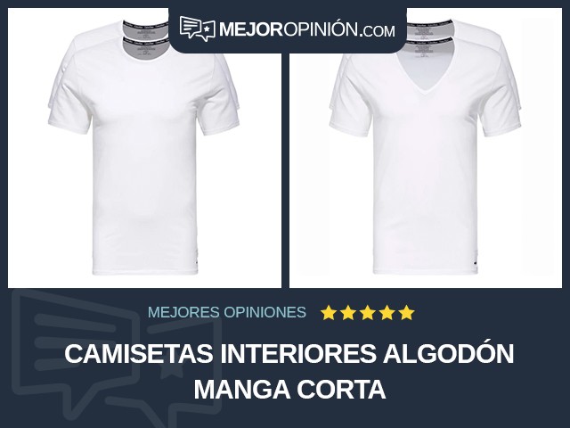 Camisetas interiores Algodón Manga corta