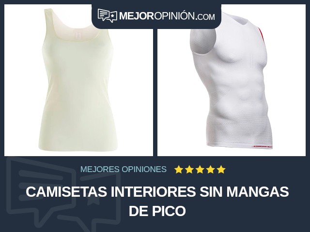 Camisetas interiores Sin mangas De pico