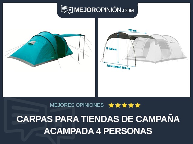 Carpas para tiendas de campaña Acampada 4 personas