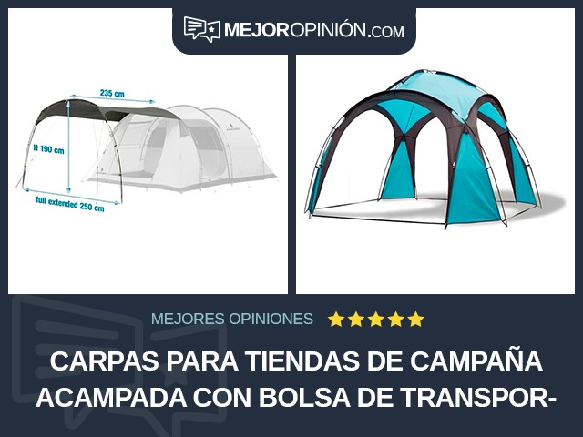 Carpas para tiendas de campaña Acampada Con bolsa de transporte